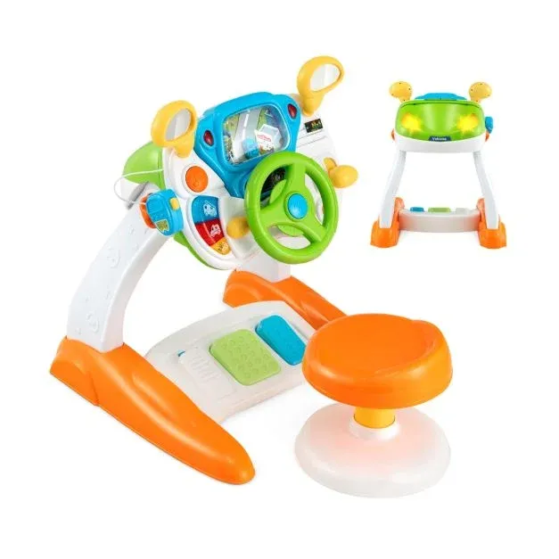 Auto-Spielzeug Interaktives Fahrspielzeug mit Hocker &amp; Licht &amp; Musik &amp; Megaphon