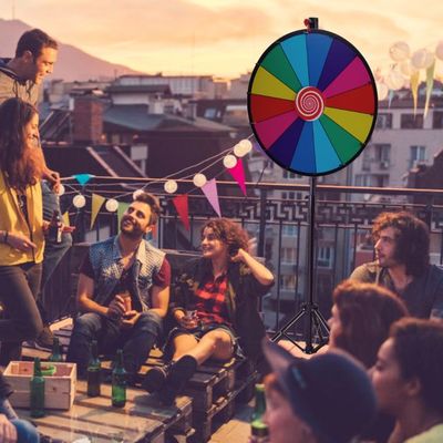 60 cm Glücksrad-Spiel Farbe Rad Spiele für Lotteriespiele Wortspiele 24"