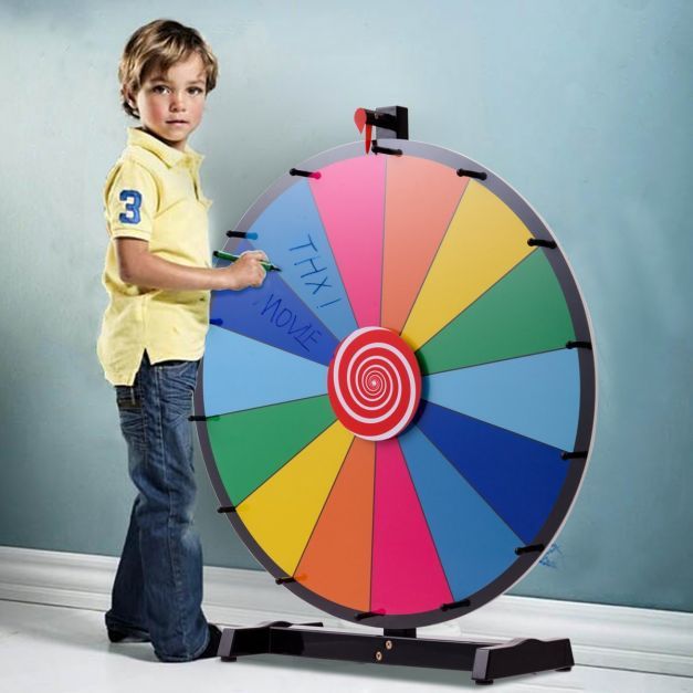 24" Glücksrad für Lotterie Verlosungen Wortspiele Promotion