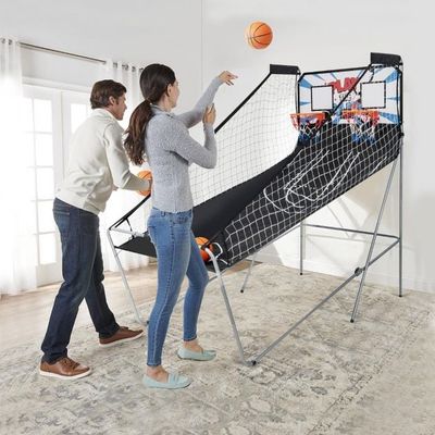 Basketballautomat Klappbares Basketball-Arcade-Wurfspiel mit 2 Körben