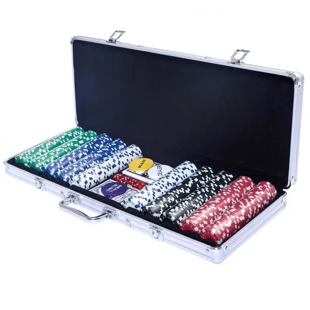 Pokerset Alukoffer Black Jack / Pokerkoffer + Tuch + 2 Pokerdecks