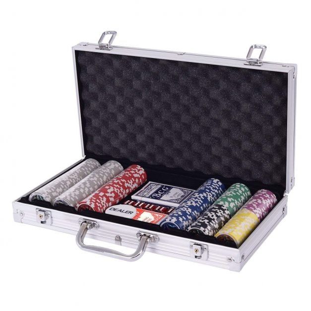 Pokerset Pokerkoffer 300 Laser-Chips Alukoffer inkl. Komplettset