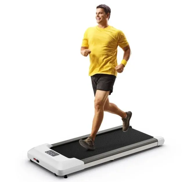 2 in 1 Laufband / Walking Pad mit LED-Anzeige 122 x 53 x 15 cm grau