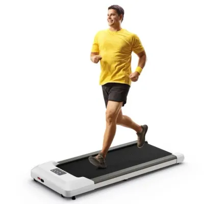 2 in 1 Laufband / Walking Pad mit LED-Anzeige 122 x 53 x 15 cm grau