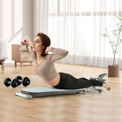 Klappbare verstellbare Sit up Bank Schrägbank Trainingsbank blau