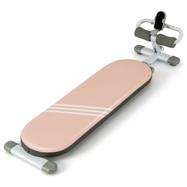 Klappbare verstellbare Sit up Bank Schrägbank Trainingsbank rosa