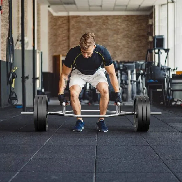 Olympische Sechskant-Fangstange robuste Langhantel-Fangstange bis 226 kg Belastbar