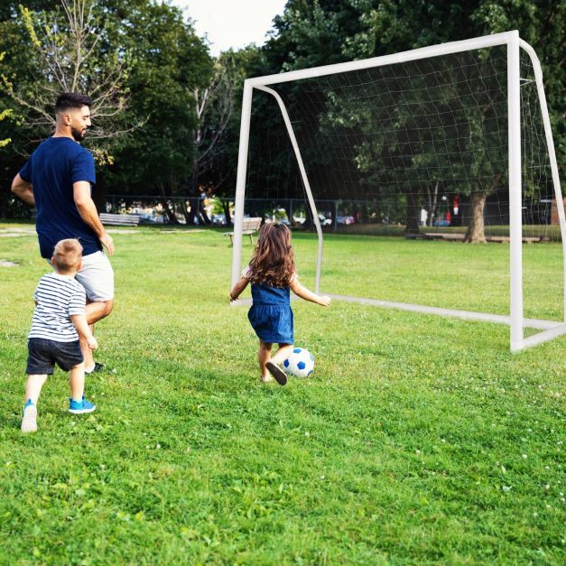 245 x 182 cm Fussballtor für Kinder mit hochfestem Netz & 6 Erdspiessen