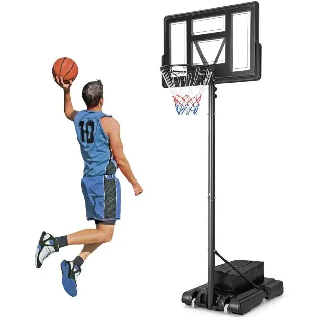 Basketballkorb mit Ständer &amp; Netze 135-305 cm Höhenverstellbarer Basketballständer
