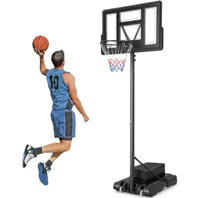 Basketballkorb mit Ständer &amp; Netze 135-305 cm Höhenverstellbarer Basketballständer