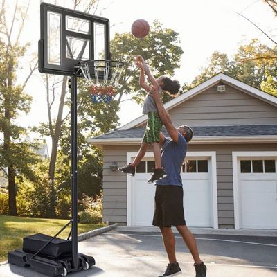 Basketballkorb mit Ständer & Netze 135-305 cm Höhenverstellbarer Basketballständer