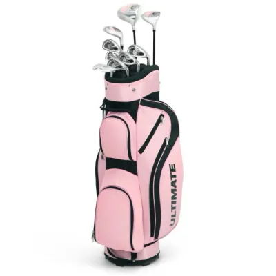 10-teiliges komplettes Golf Set Golfschläger Set für Damen Rosa