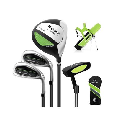 4-teiliges Kinder Golfschläger Set mit Golftasche &amp; Regenhaube Grün