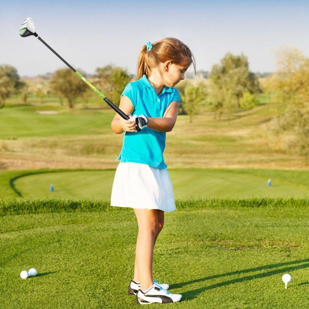 4-teiliges Kinder Golfschläger Set mit Golftasche &amp; Regenhaube Grün