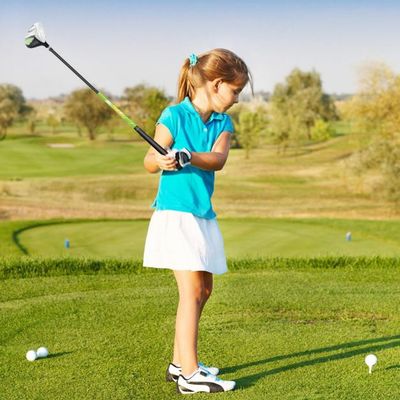 4-teiliges Kinder Golfschläger Set mit Golftasche & Regenhaube Grün
