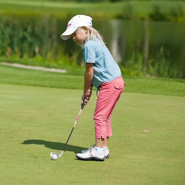 4-teiliges Kinder Golfschläger Set mit Golftasche & Regenhaube für Kinder von 5-7 Jahren Rosa