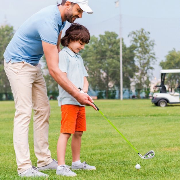 Golf Eisen 7 für Kinder mit Schlägerhaube Golf-Eisen Einzel aus Aluminium für Rechtshänder