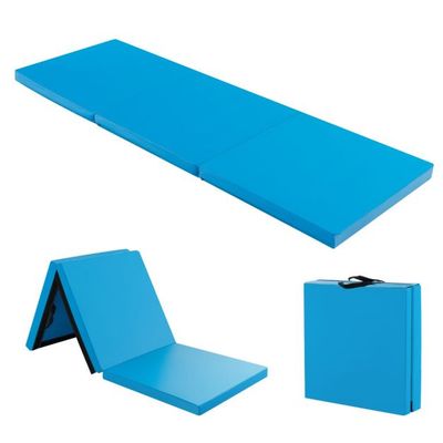 Weichbodenmatte Yoga Gymnastikmatte 180 x 60 x 5 cm blau