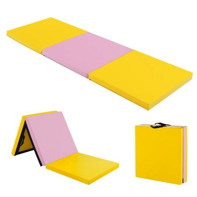 Weichbodenmatte Yoga Gymnastikmatte 180 x 60 x 5 cm gelb