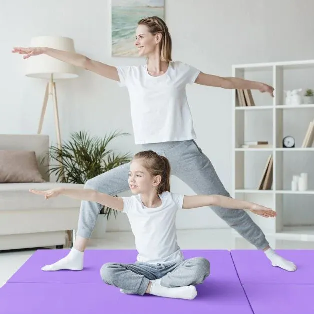 Weichbodenmatte Yoga Gymnastikmatte 180 x 60 x 5 cm Violett