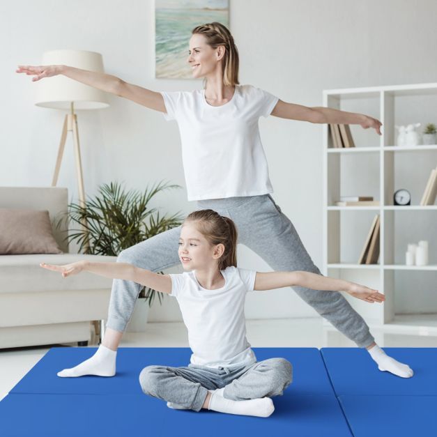 Weichbodenmatte Yoga Gymnastikmatte 180 x 60 x 5 cm Marineblau