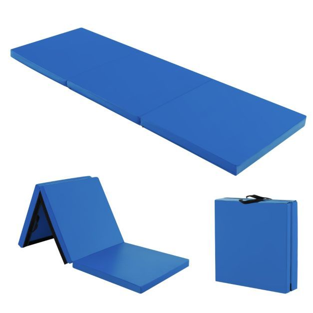 Weichbodenmatte Yoga Gymnastikmatte 180 x 60 x 5 cm Marineblau