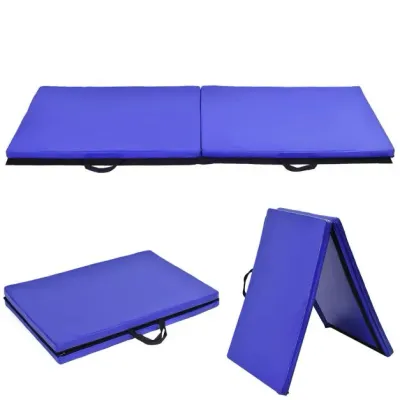 Gymnastikmatte Yogamatte Turnmatte 180x60x4cm blau