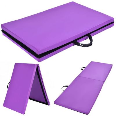 Gymnastikmatte Yogamatte Turnmatte 180x60x4cm Lila