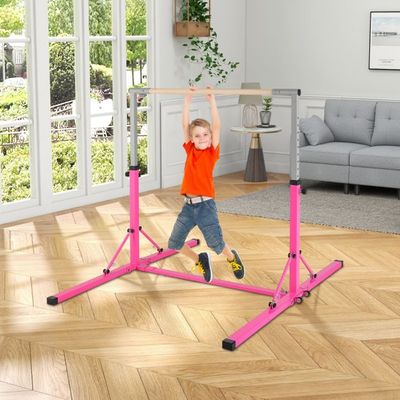 Gymnastik Turnreck Turnreck höhenverstellbar Turnstange Rosa