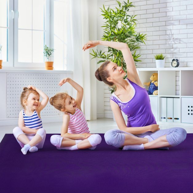Yogamatte mit doppelseitigem rutschfestem Design Lila