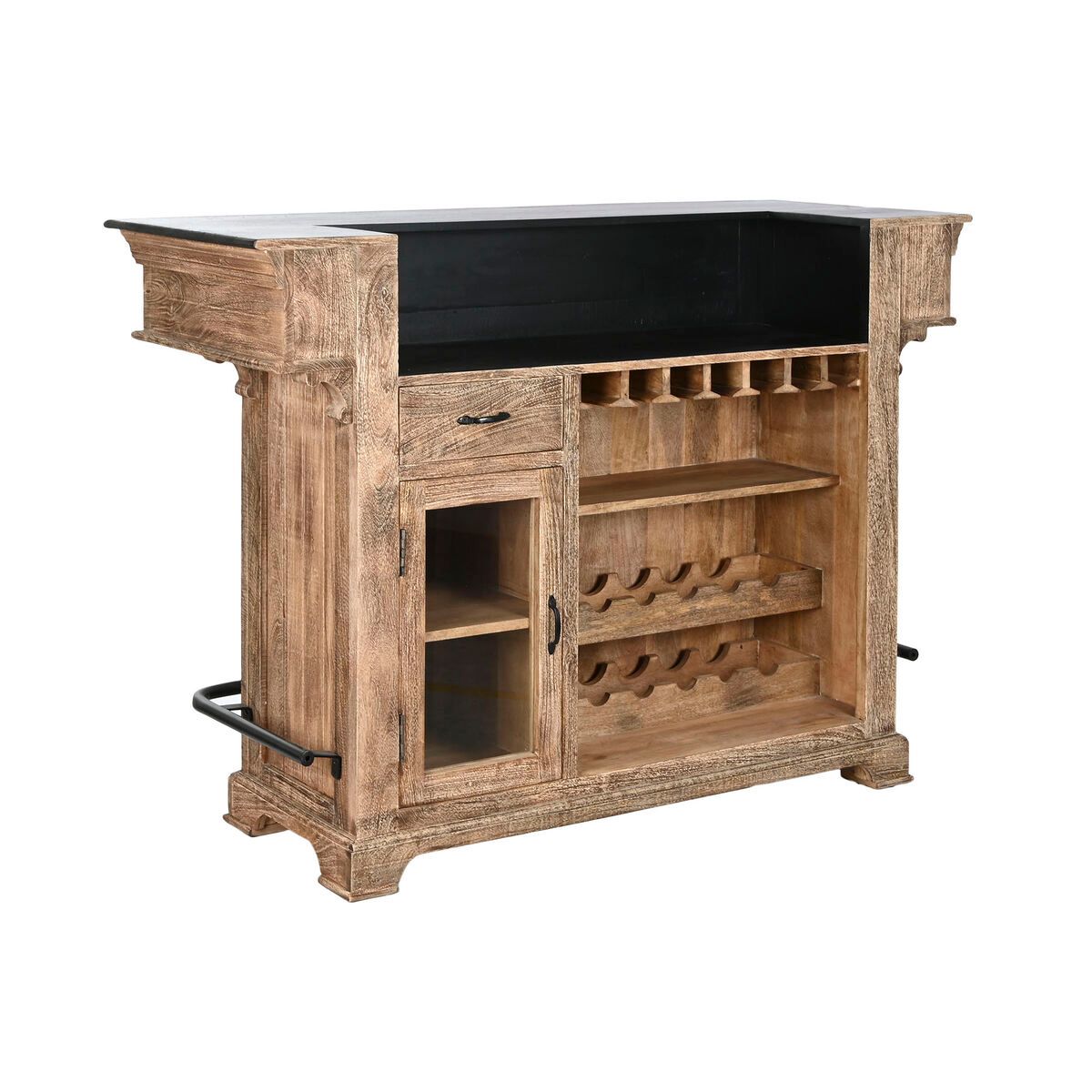 Möbel Home ESPRIT BAR Metall Mango-Holz 152 x 61 x 107 cm