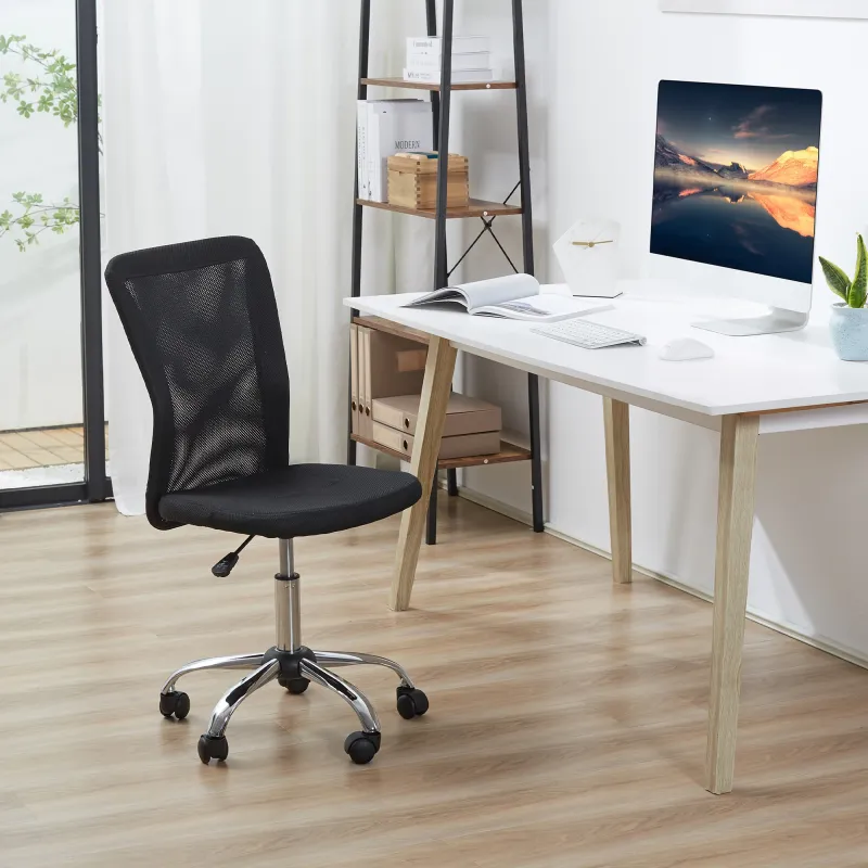 Bürostuhl Schreibtischstuhl, höhenverstellbar, Mesh, 43 cm x 58 cm x 100 cm, Schwarz