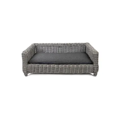 Let&#39;s Sleep Cozy Basket Weidenkorb für Hunde Anthrazit M-L-XL