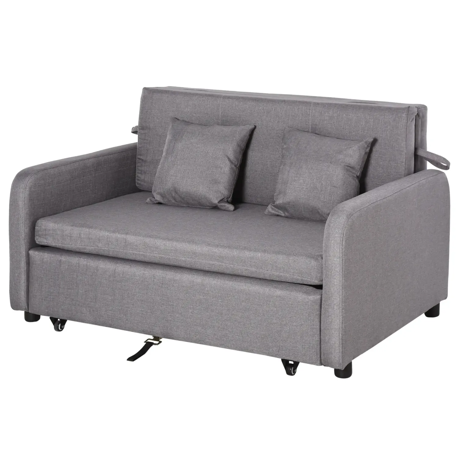 Schlafsofa, Gästebett für 2 Personen, mit Stauraum, leichter Umbau, flexibles Design, Grau