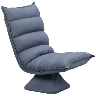Sessel, drehbar, neigbare Rücklehne, Lederoptik, Stahlrahmen, grau, 62 x 70 x 95 cm