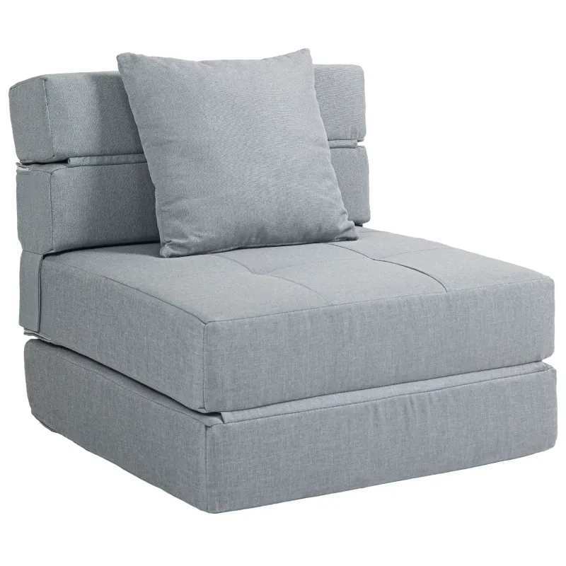 Schlafsessel Relaxsessel Gästebett, abnehmbarer Bezug, 70 cm x 70 cm x 61 cm, grau