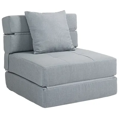 Schlafsessel Relaxsessel Gästebett, abnehmbarer Bezug, 70 cm x 70 cm x 61 cm, grau
