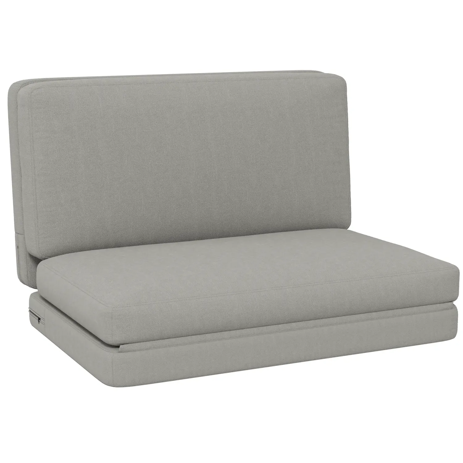 2-in-1 faltbarer Bodensessel, Gästematratze, teilbar, 120 cm breit, Hellgrau