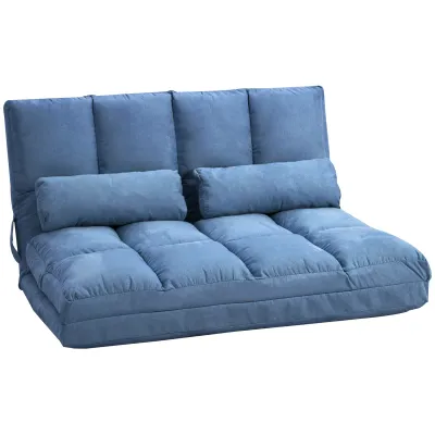 Bodensofa Schlafsofa Sofa, klappbar, verstellbare Rückenlehne, 102 cm x 73 cm x 60 cm , Blau