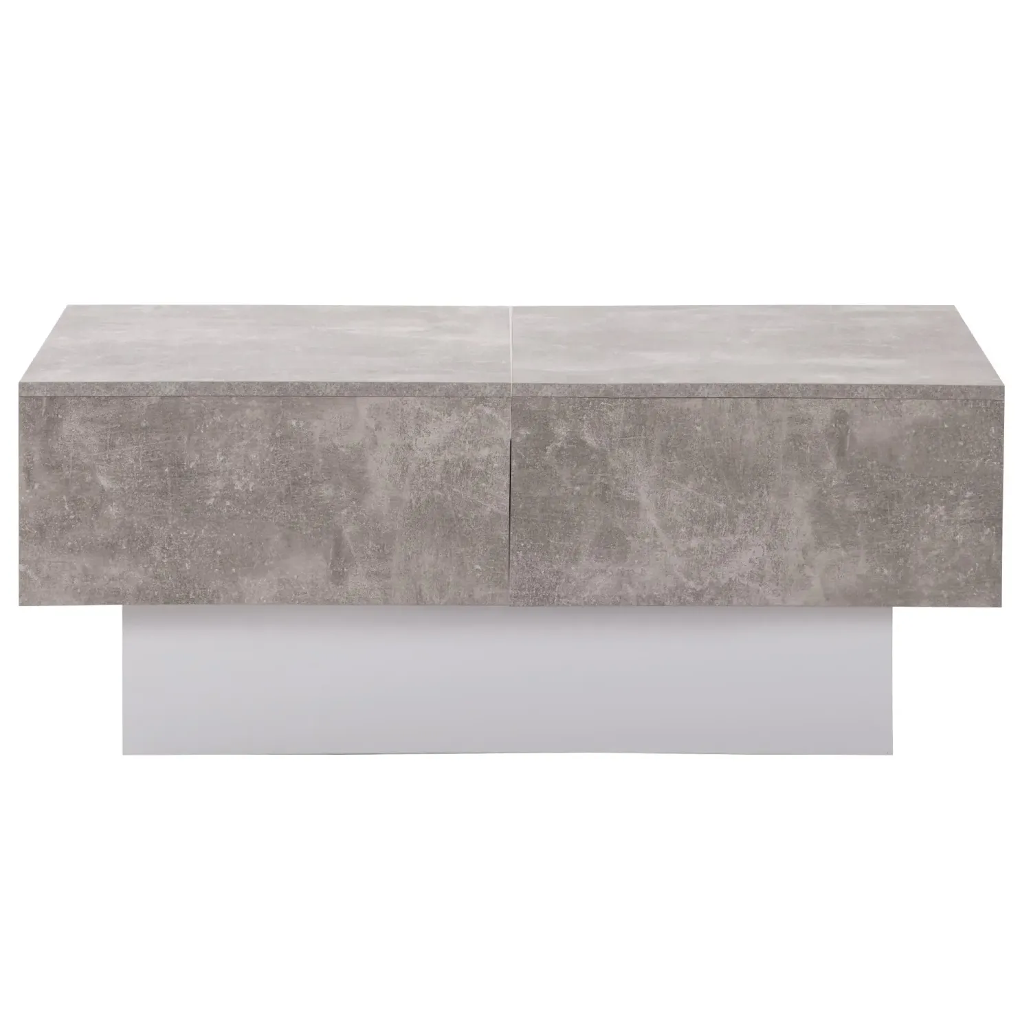 Universeller Sofatisch mit Hochglanzoptik, ausziehbarem Tisch und Stauraum, modernes Design, 102×60×40 cm, Grau