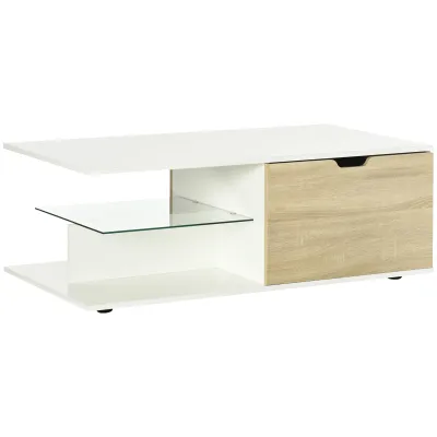 Eleganter Couchtisch im zeitgenössischen Design Eiche-Holzoptik