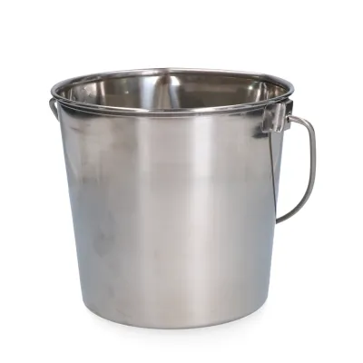 Edelstahleimer / Futtereimer mit flachem Rand 3,71 l