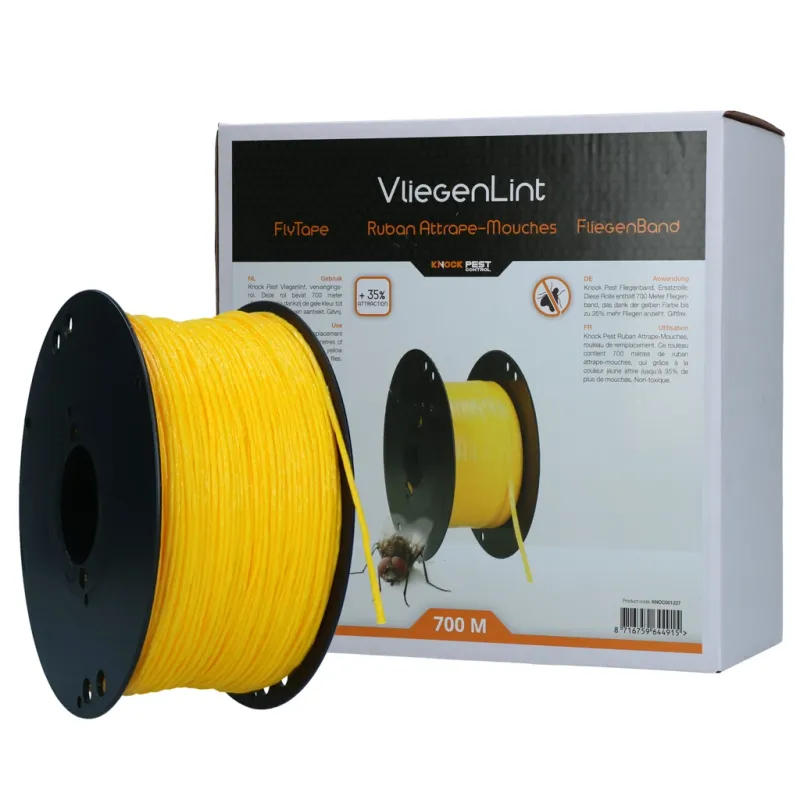 Knock Pest Fliegenband Ersatzrolle 700 m Gelb - giftfrei