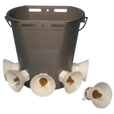 Lämmertränkeeimer Lammbar Komplett 2-Seiten 5 Sauger mit Protektor