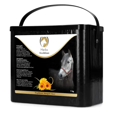 Excellent Pferde-Kräuter Ringelblume 1 kg - Zur Unterstützung der Verdauung, der Reinigung der Leber und der Regeneration der Haut.