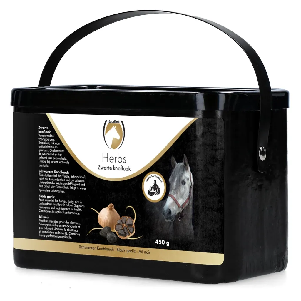 Excellent Pferde-Kräuter Schwarzer Knoblauch 450 g - Unterstützung des Stoffwechsels und des Immunsystems