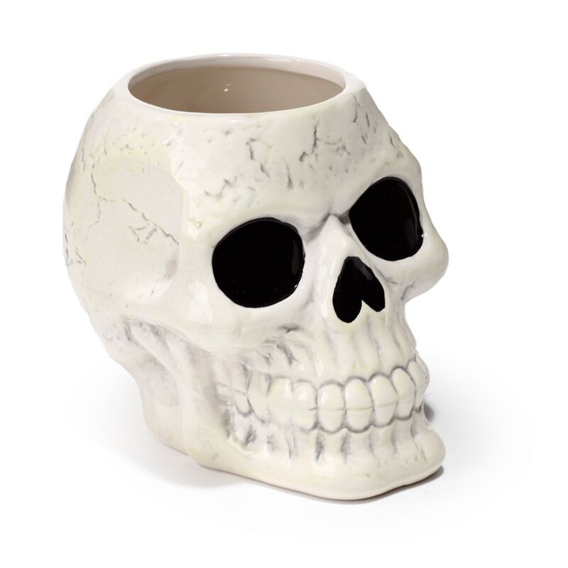Totenkopf geformter Blumentopf für den Garten