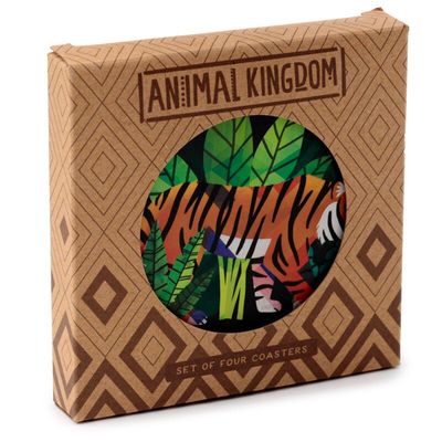 Animal Kingdom Tierwelt Untersetzer 4er Set