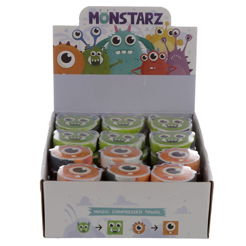 Monstarz Monster komprimiertes Reisehandtuch Waschlappen