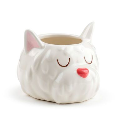 Westie Hund Blumentopf aus Keramik für den Innenbereich